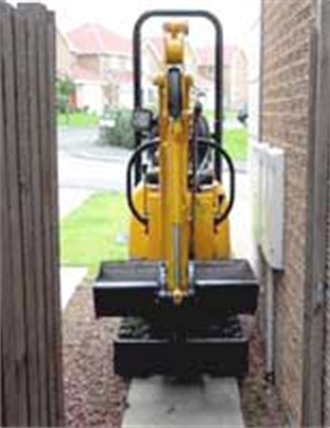 can you get a mini digger through a door|mini garden digger hire.